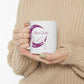 Moon Child Moon Mug, 11oz in Pink and White