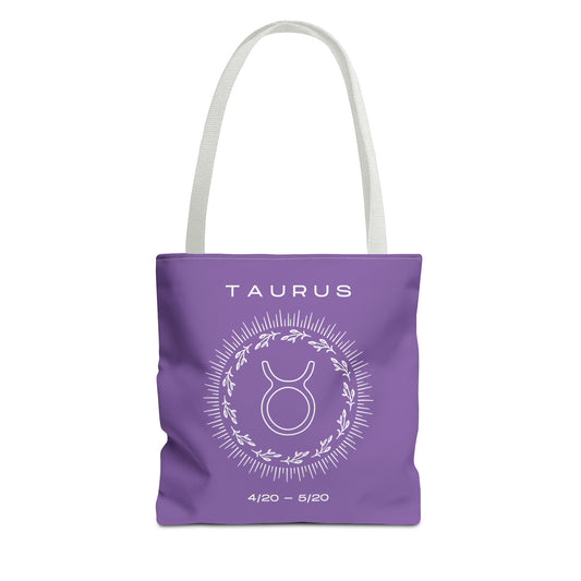 Taurus Purple Tote Bag