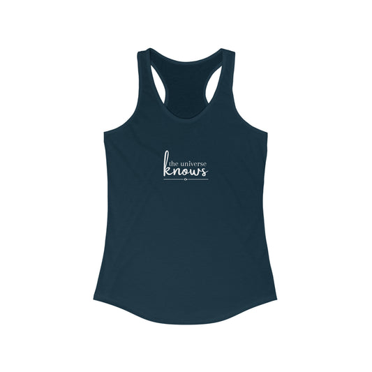 The Universe Knows Women's Racerback Space Tank Top