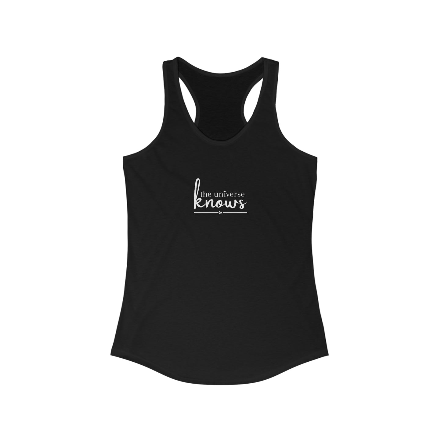 The Universe Knows Women's Racerback Space Tank Top