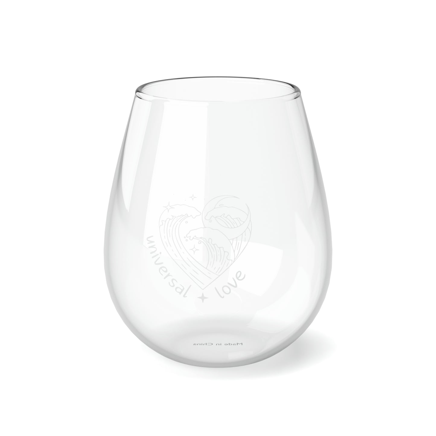Universal Love Stemless Wine Glass - White, 11.75oz