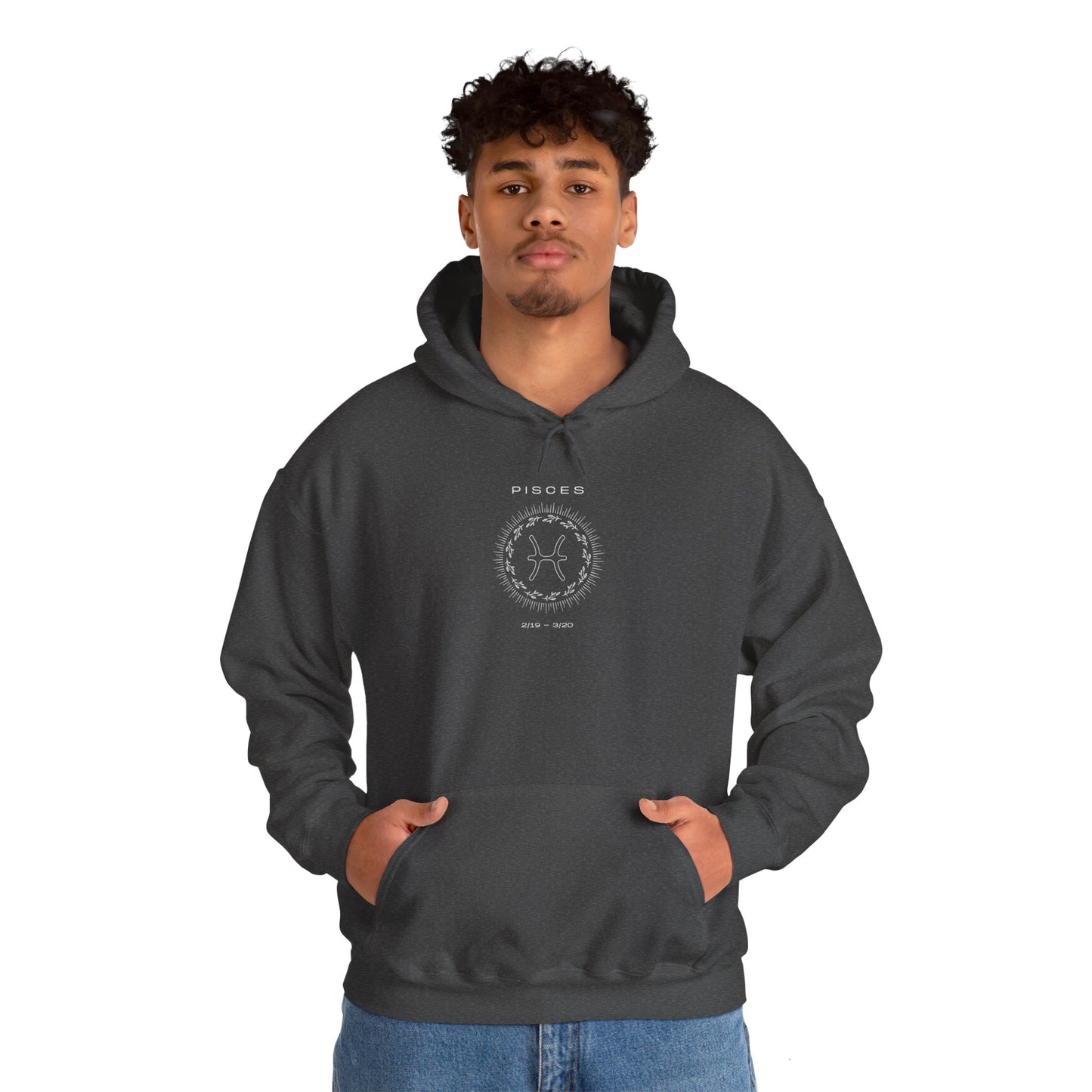 Pisces Zodiac Symbol Unisex Heavy Blend™ Hooded Sweatshirt