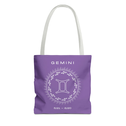 Gemini Purple Tote Bag
