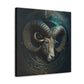 Aries Art Teal and Gold Canvas Gallery Wrap