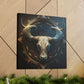 Taurus Art Blue and Gold Canvas Gallery Wrap
