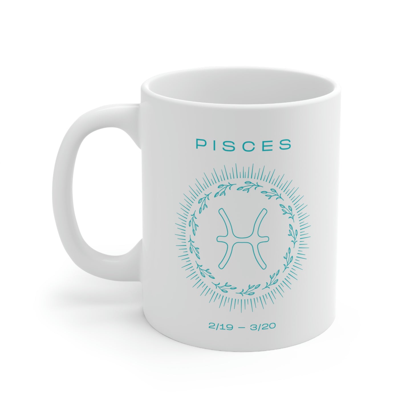 Pisces Zodiac Symbol Ceramic Mug 11oz