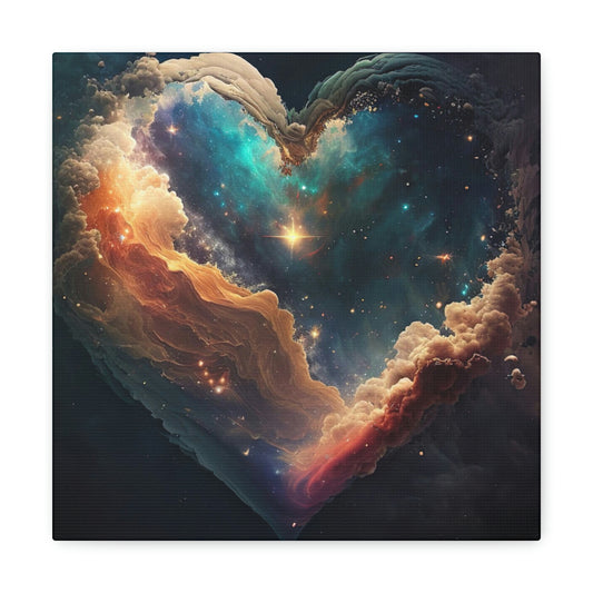 Cosmic Heart - Deep Space Version - Canvas Gallery Wrap
